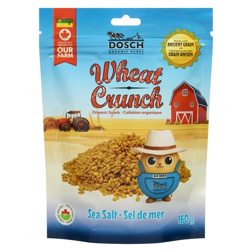 Dosch Organic Acres - Wheat Crunch Organic Snack - Sea Salt 160g, 1 Each