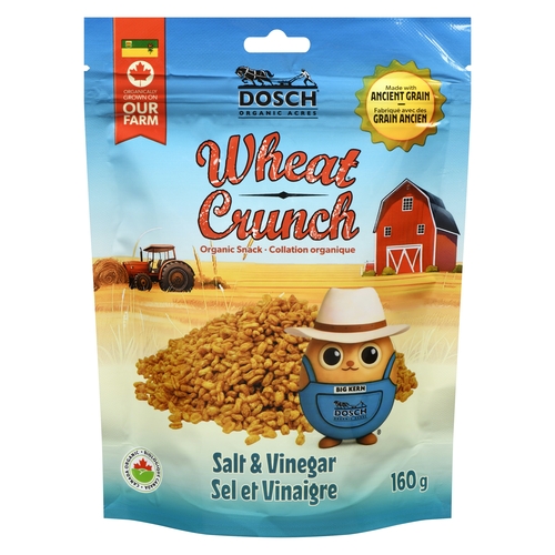 Dosch Organic Acres - Wheat Crunch Organic Snack - Salt & Vinegar 160g, 1 Each