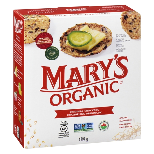 Mary's Organic Crackers Original 184g, 1 Each