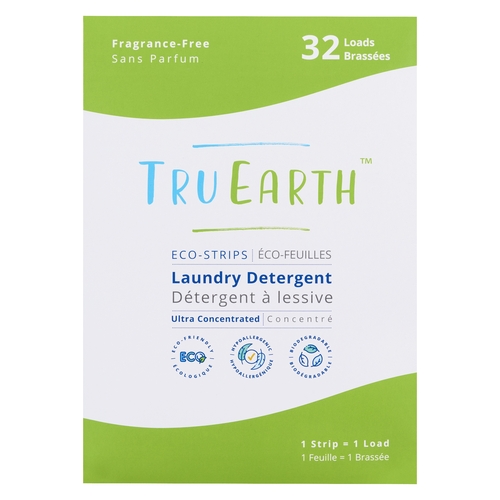 Tru Earth - Eco-Strips Laundry Detergent - Fragrance Free 32s, 1 Each