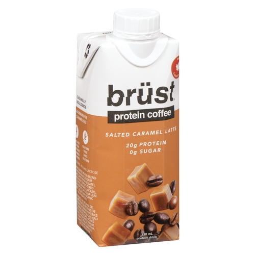 Brust Protein Coffee Drink - Salted Caramel Latte 330ml, 1 Each
