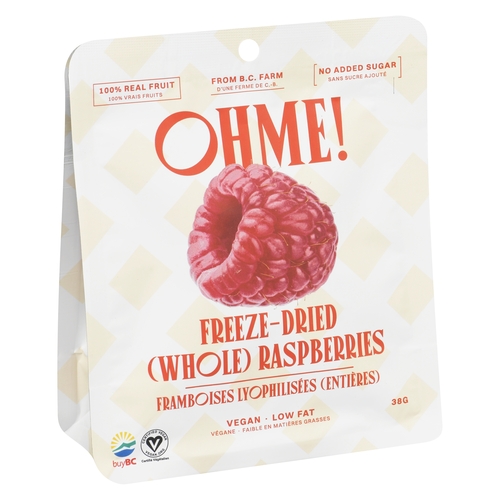 OHME! Freeze-Dried Whole Raspberries 38g