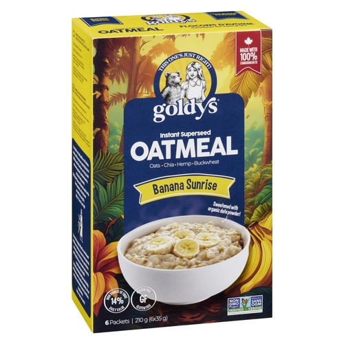 Goldys - Instant Superseed Oatmeal - Banana Sunrise 210g, 1 Each