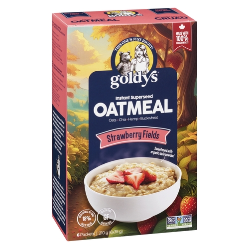 Goldys - Instant Superseed Oatmeal - Strawberry Fields 210g, 1 Each