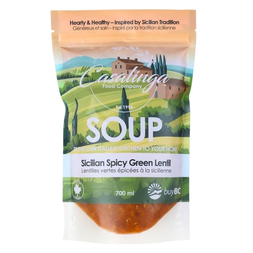 Casalinga Soup - Sicilian Spicy Green Lentil 700ml, 1 Each