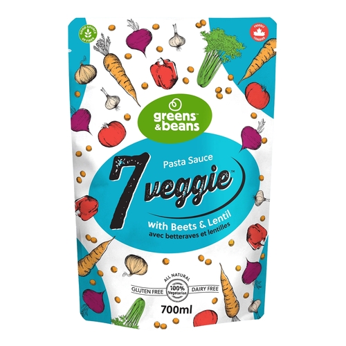 Greens & Beans - 7 Veggie Pasta Sauce with Beets & Lentil 700ml, 1 Each