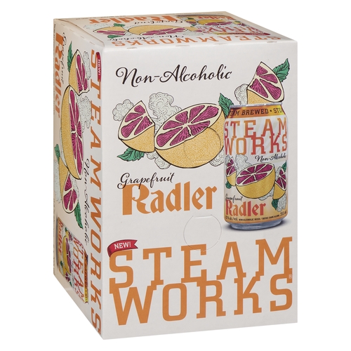 Steamworks Non-Alcoholic Beer - Grapefruit Radler 6/355ml, 1 Each
