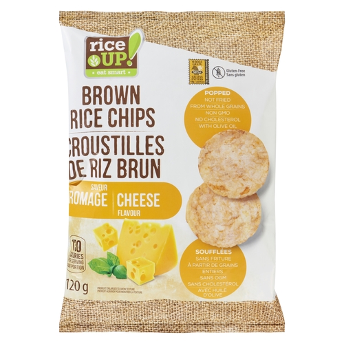 RiceUP! - Brown Rice Chips - Cheese Flavour 120g, 1 Each