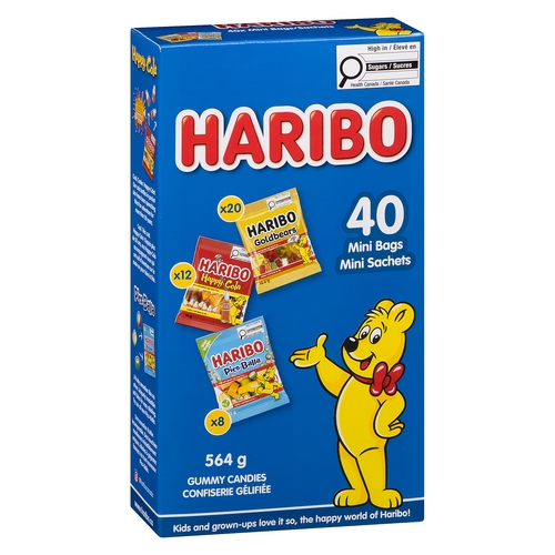 Haribo Gummy Candies - 40 Mini Bags 1g, 1 Each