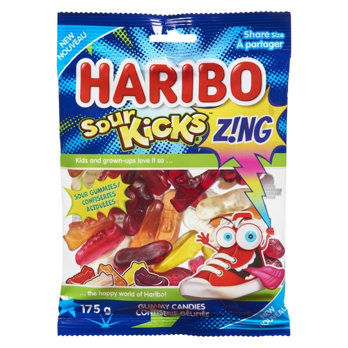Haribo - Gummy Candies - Sour Kicks 175g, 1 Each