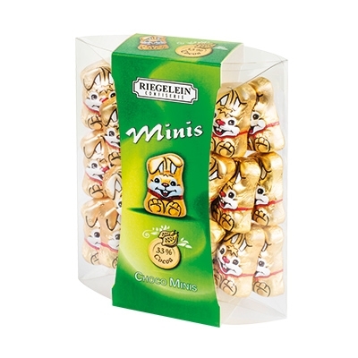 Riegelein - Easter Solid Chocolate Bunnies - Minis 100g, 1 Each