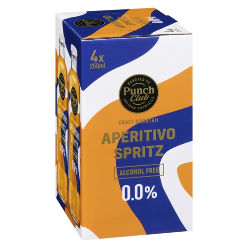 Punch Club Craft Mocktail - Aperitivo Spritz 4/250ml, 1 Each