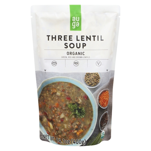 Auga - Organic Soup - Three Lentil 387ml, 1 Each