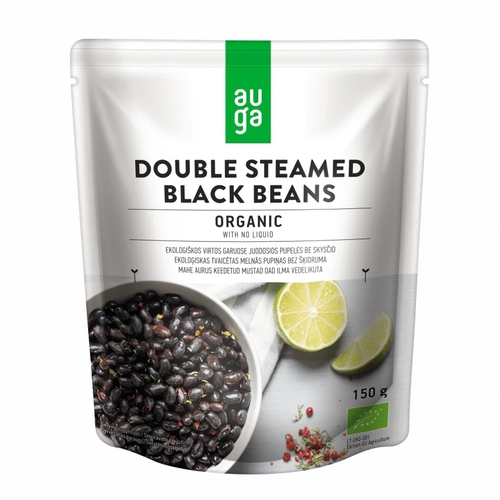 Auga - Organic Double Steamed Black Beans 150g