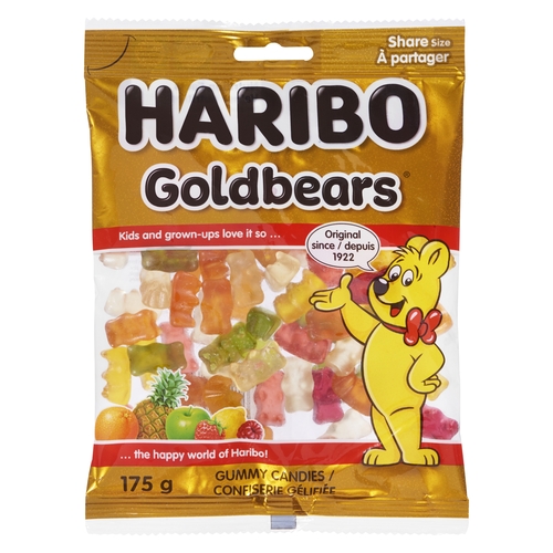 Haribo - Gummy Candies - Goldbears 175g, 1 Each