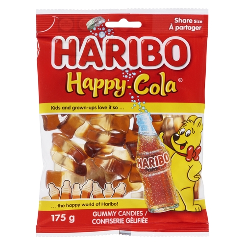 Haribo - Gummy Candies - Happy-Cola 175g, 1 Each