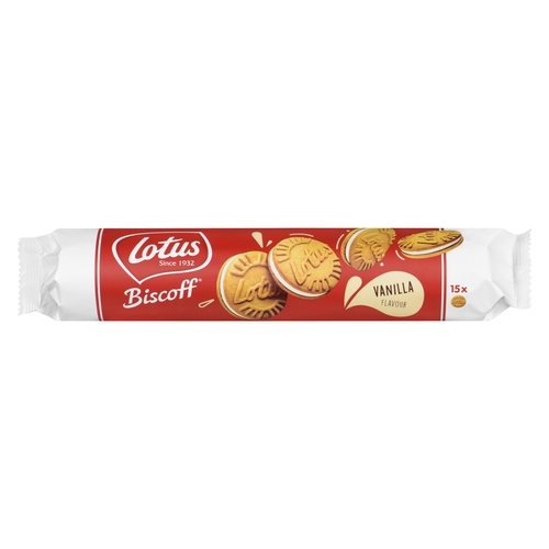 Lotus - Biscoff Caramelised Sandwich Biscuits with a Vanilla Flavour Filling 150g