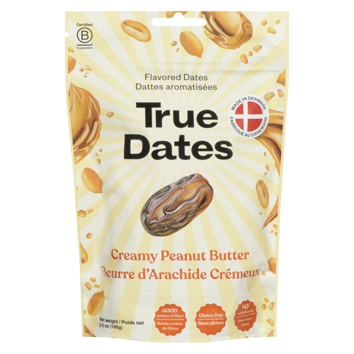 True Dates - Flavoured Dates - Creamy Peanut Butter 100g, 1 Each