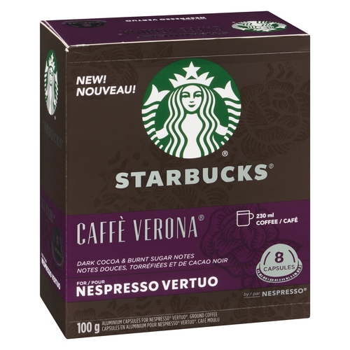 Starbucks - Nespresso Coffee - Caffe Verona 8's 100g, 1 Each