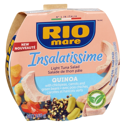 Rio Mare - Insalatissime Light Tuna Salad - Quinoa with Chickpeas, Carrots & Green Beans 160g