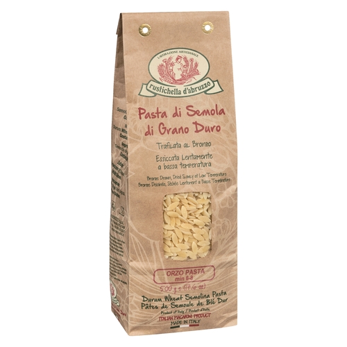 Rustichella d'Abruzzo - Durum Wheat Semolina Pasta - Orzo 500g, 1 Each