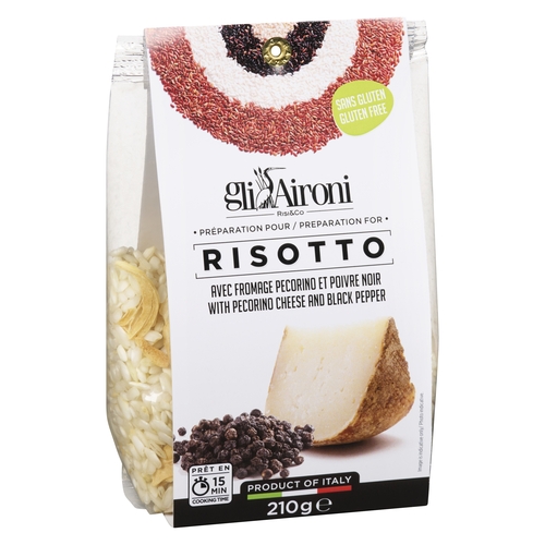 gliAironi - Risotto with Pecorino Cheese and Black Pepper 210g, 1 Each