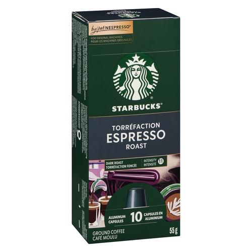 Starbucks - Nespresso Coffee - Espresso 10's 55g, 1 Each