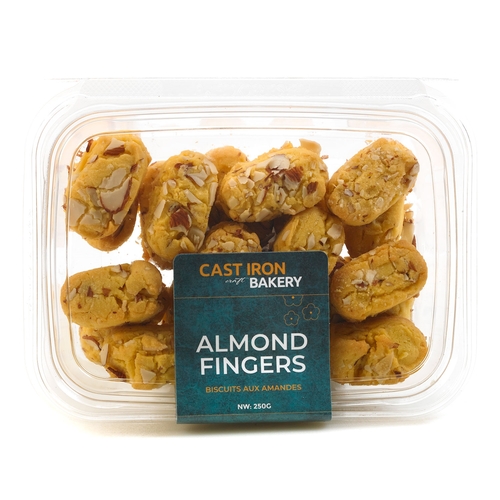 Cast Iron Craft Bakery - Almond Fingers 250g, 1 Each