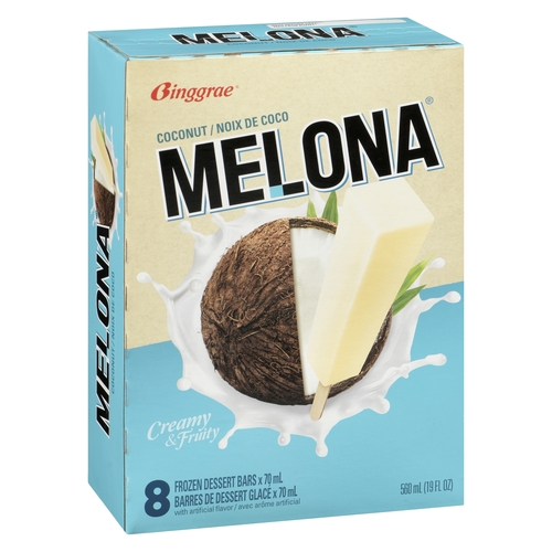 Binggrae Melona - Coconut - Frozen Dessert Bars 8/70ml, 1 Each