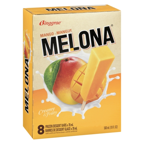 Binggrae Melona - Mango Frozen Dessert Bars 8/70ml, 1 Each