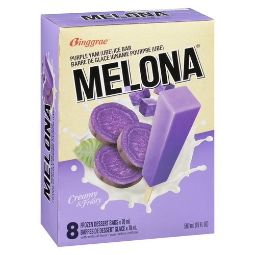 Binggrae - Melona Frozen Dessert Bars - Purple Yam (UBE) Ice Bar 8/70ml