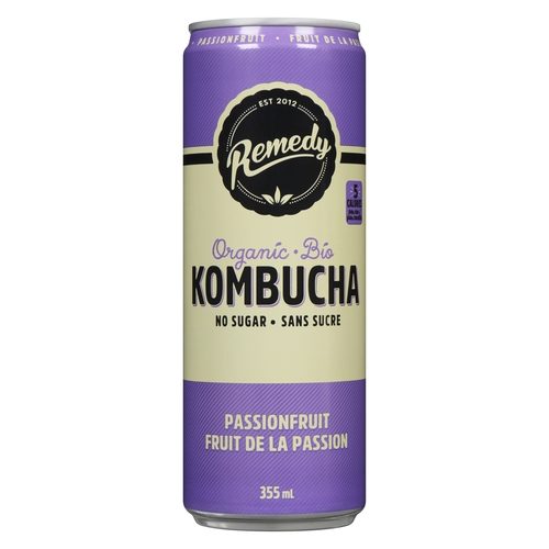 Remedy - Organic Kombucha - Passionfruit 355ml, 1 Each