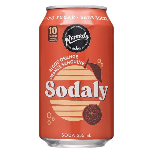 Remedy Sodaly Soda - Blood Orange 355ml, 1 Each