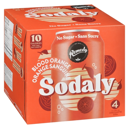 Remedy Sodaly Soda - Blood Orange 4/355ml, 1 Each