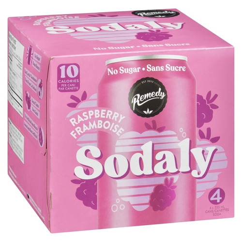 Remedy Sodaly Soda - Raspberry 4/355ml, 1 Each