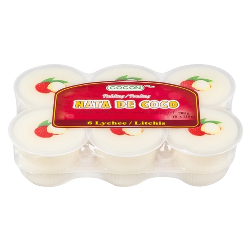 Cocon - Nata De Coco Pudding - Lychee 6/118g, 1 Each